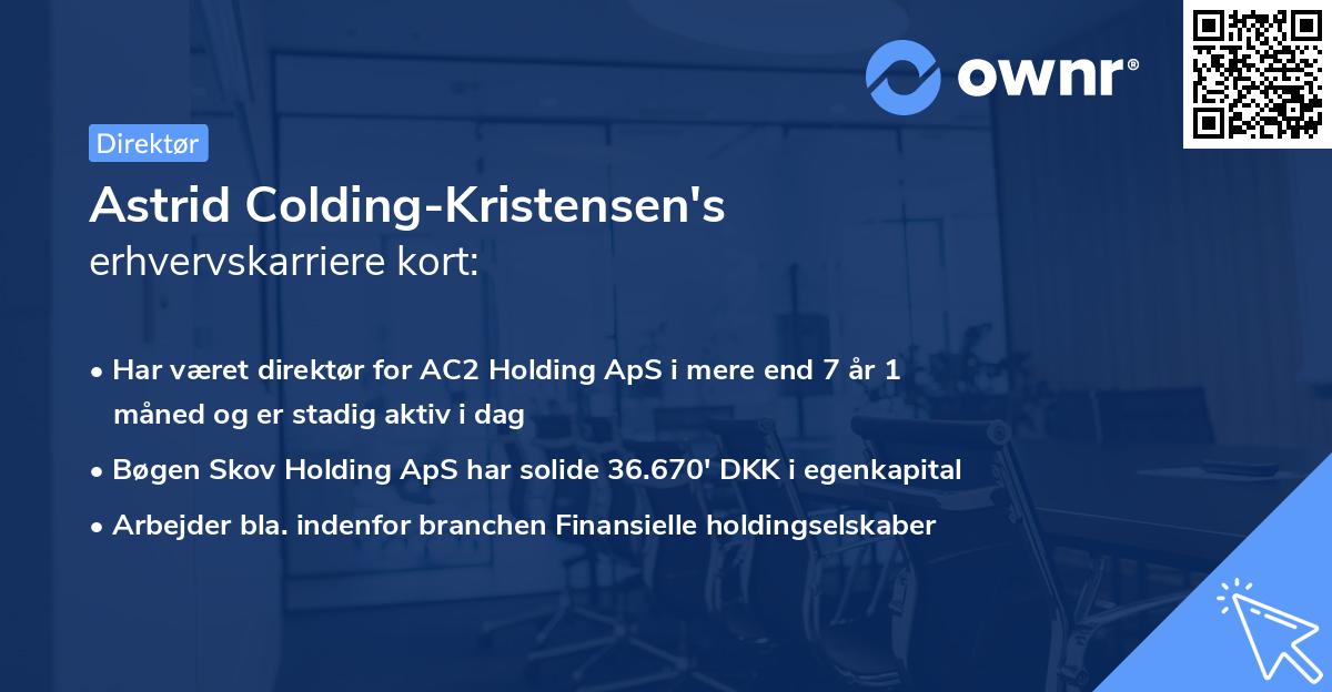 Astrid Colding-Kristensen's erhvervskarriere kort