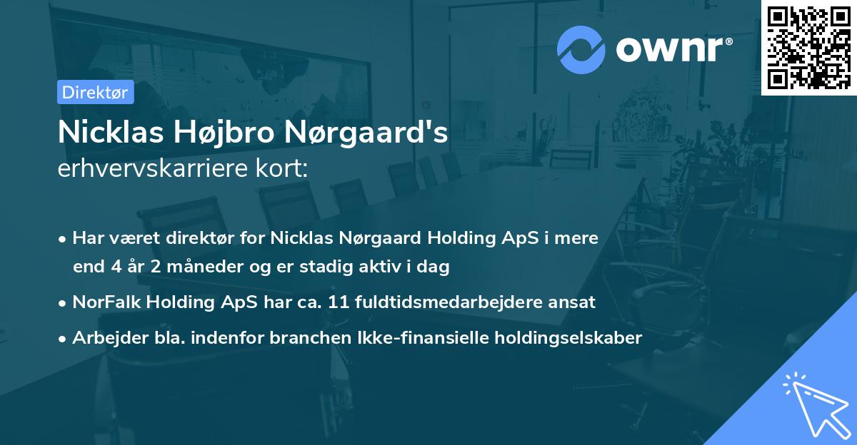Nicklas Højbro Nørgaard's erhvervskarriere kort