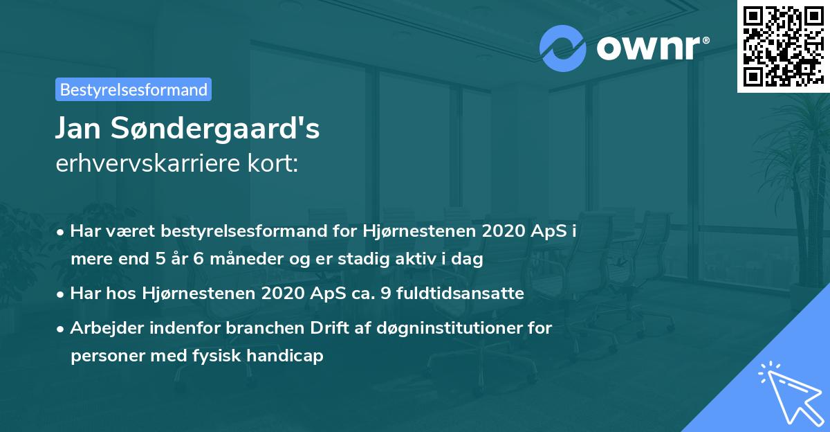 Jan Søndergaard's erhvervskarriere kort