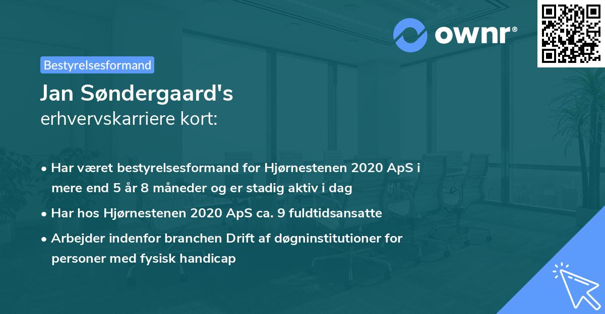 Jan Søndergaard's erhvervskarriere kort