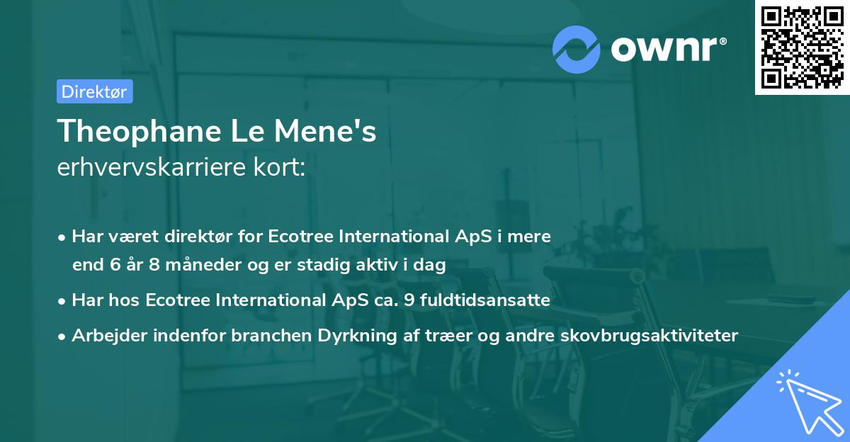 Theophane Le Mene's erhvervskarriere kort