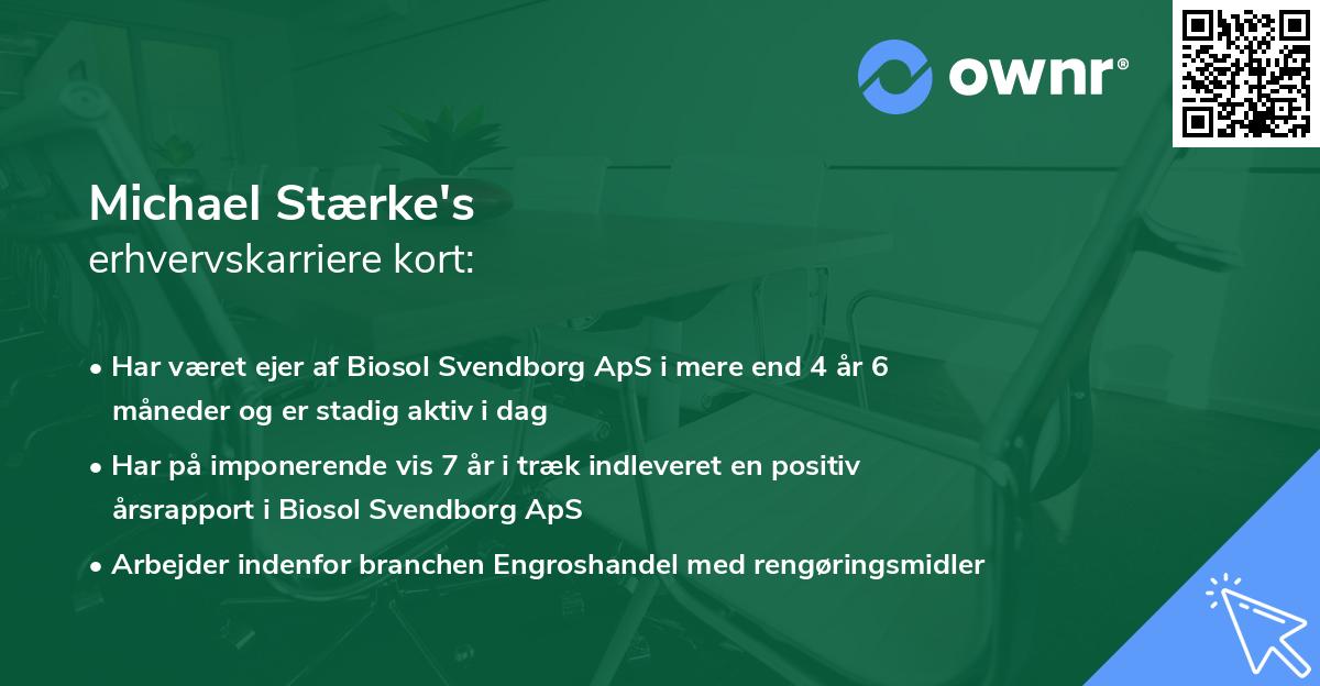 Michael Stærke's erhvervskarriere kort