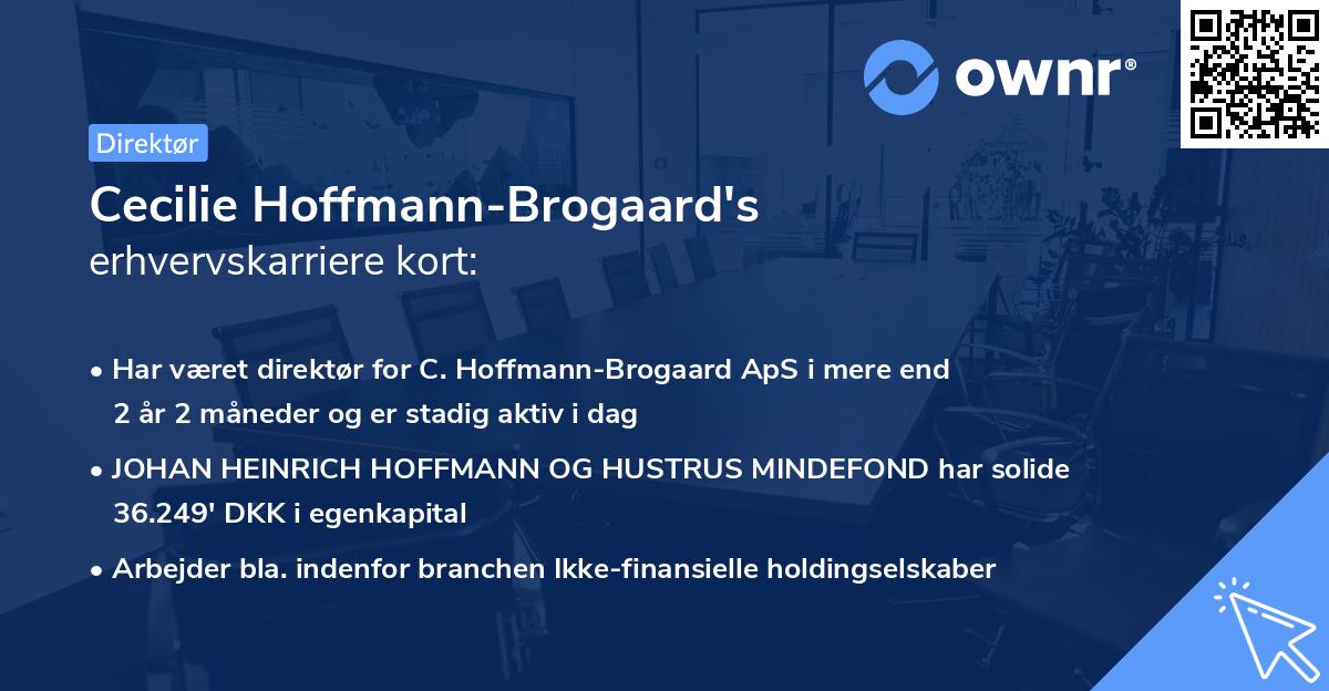 Cecilie Hoffmann-Brogaard's erhvervskarriere kort