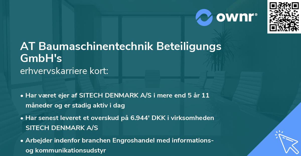 AT Baumaschinentechnik Beteiligungs GmbH's erhvervskarriere kort