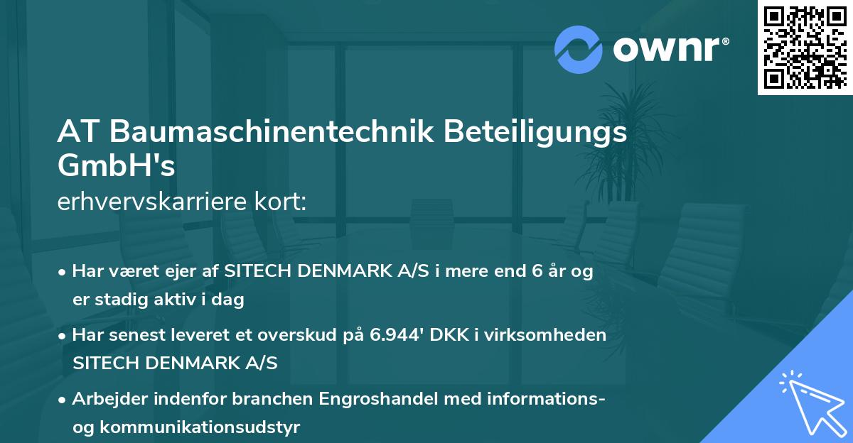 AT Baumaschinentechnik Beteiligungs GmbH's erhvervskarriere kort