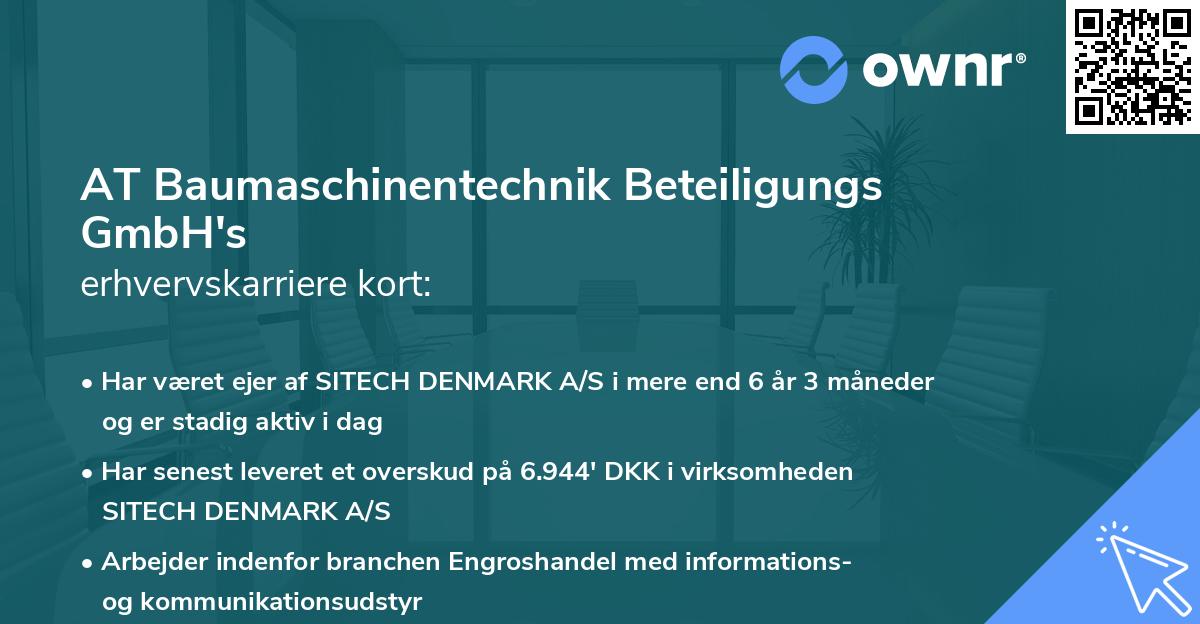AT Baumaschinentechnik Beteiligungs GmbH's erhvervskarriere kort