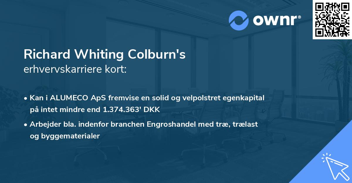 Richard Whiting Colburn's erhvervskarriere kort