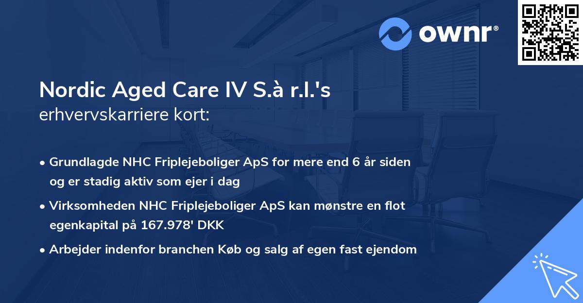 Nordic Aged Care IV S.à r.l.'s erhvervskarriere kort