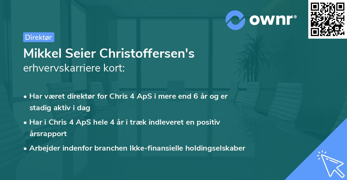 Mikkel Seier Christoffersen's erhvervskarriere kort