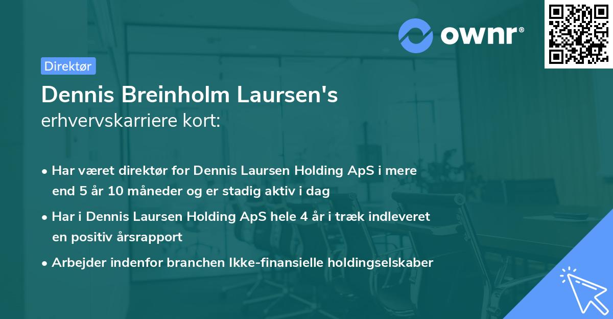Dennis Breinholm Laursen's erhvervskarriere kort