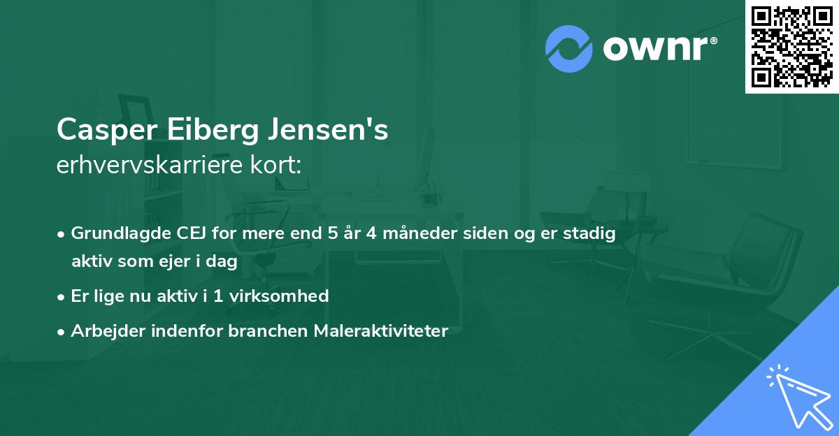 Casper Eiberg Jensen's erhvervskarriere kort