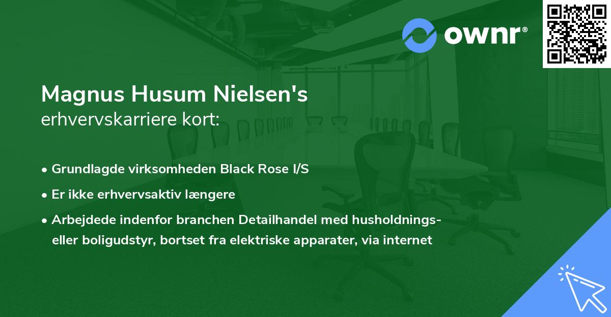 Magnus Husum Nielsen's erhvervskarriere kort