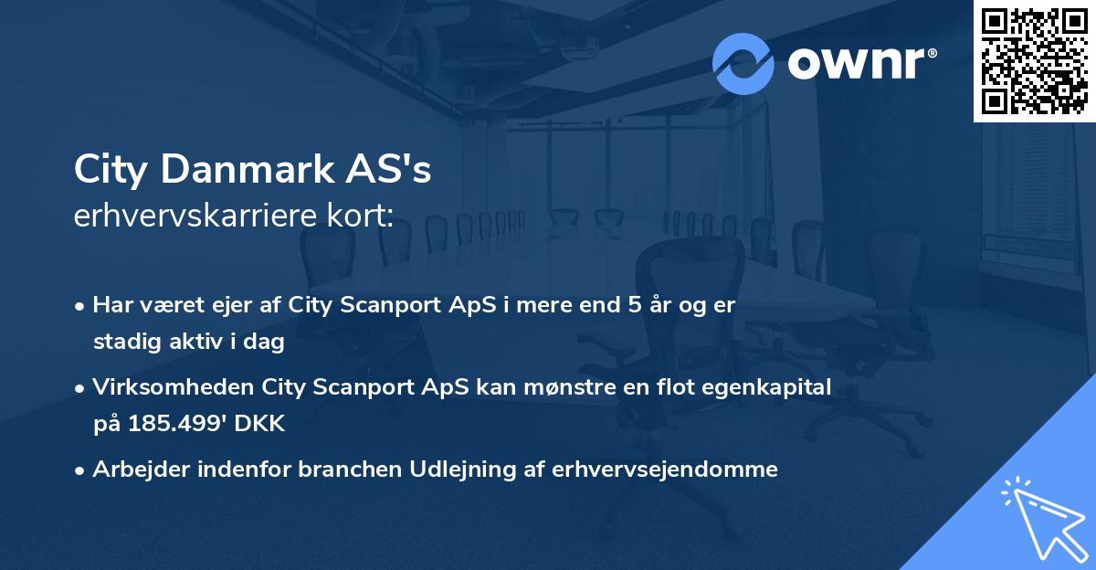 City Danmark AS's erhvervskarriere kort