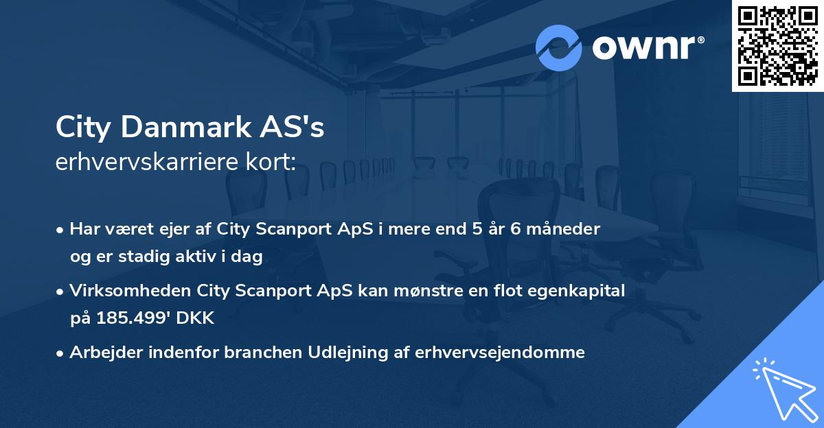 City Danmark AS's erhvervskarriere kort