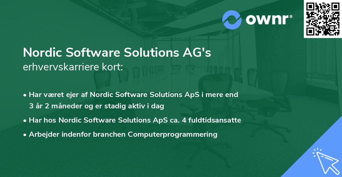 Nordic Software Solutions AG's erhvervskarriere kort