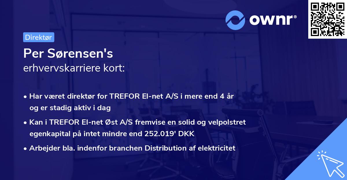 Per Sørensen's erhvervskarriere kort