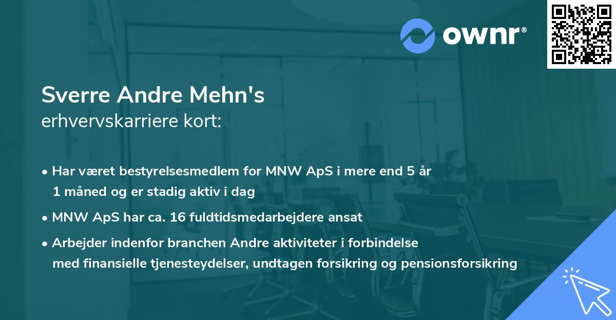 Sverre Andre Mehn's erhvervskarriere kort