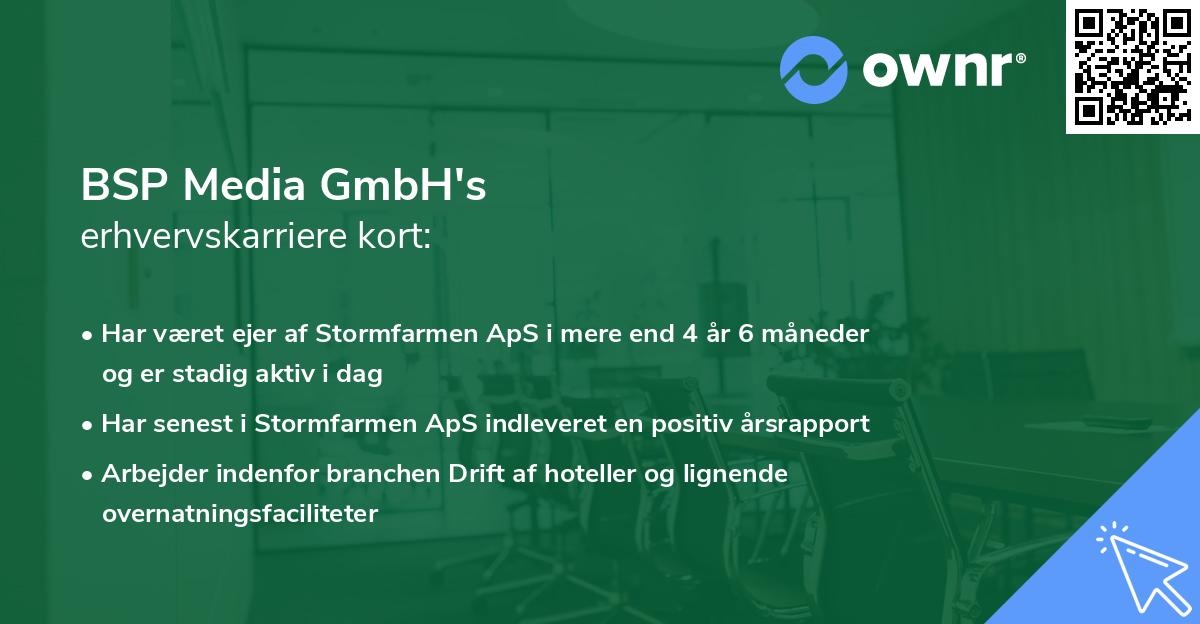 BSP Media GmbH's erhvervskarriere kort