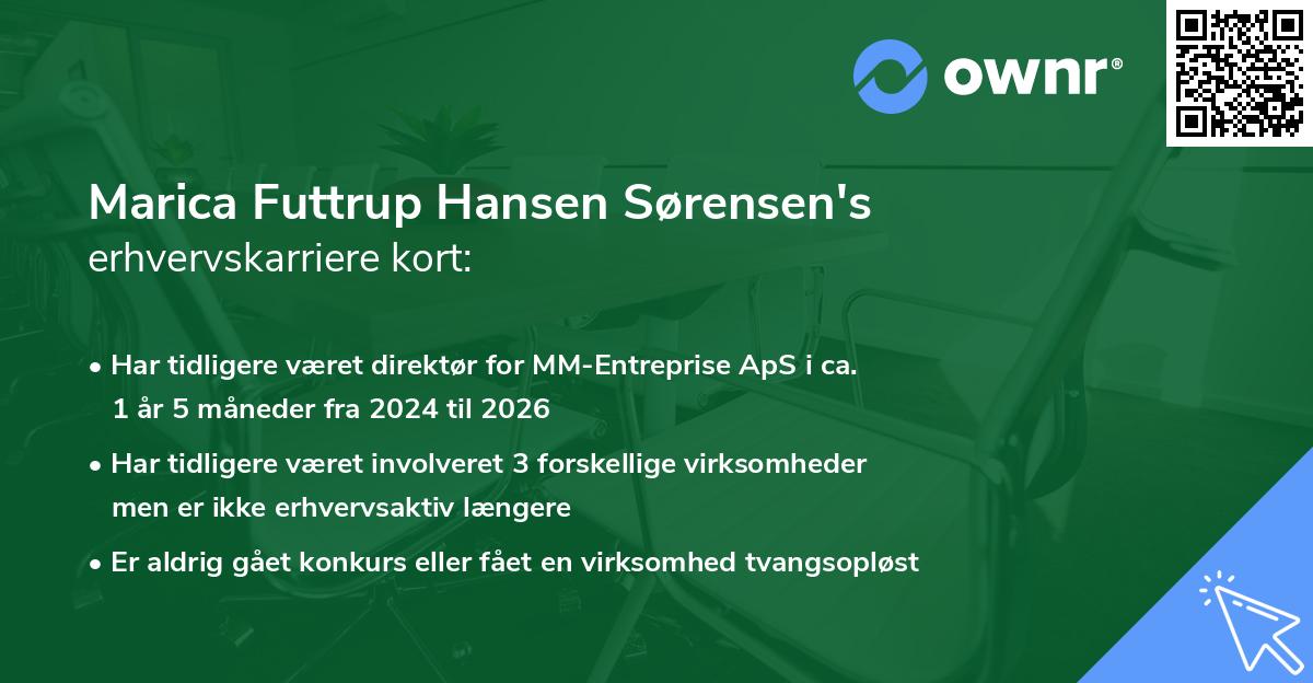 Marica Futtrup Hansen Sørensen's erhvervskarriere kort