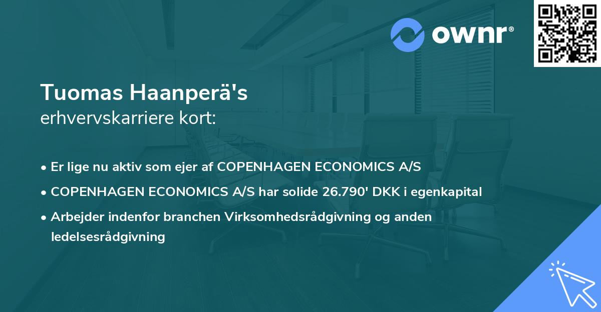 Tuomas Haanperä's erhvervskarriere kort