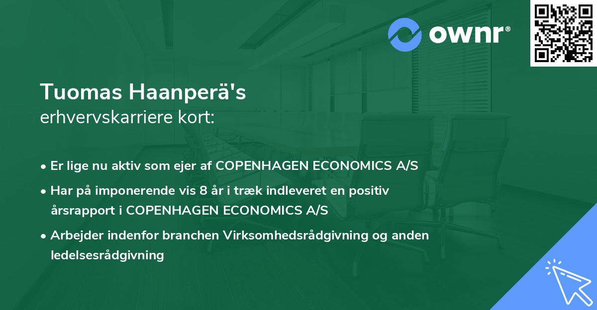 Tuomas Haanperä's erhvervskarriere kort