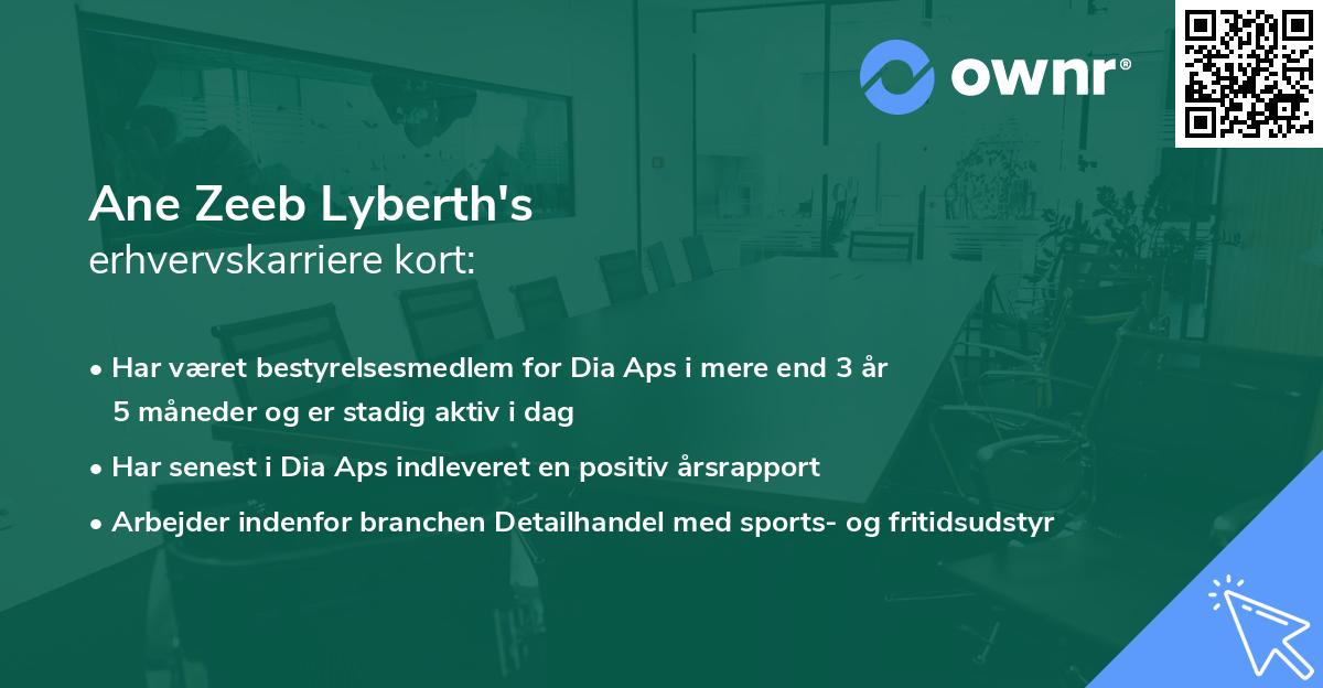 Ane Zeeb Lyberth's erhvervskarriere kort