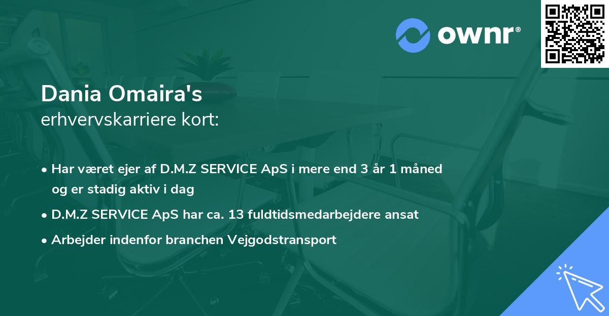 Dania Omaira's erhvervskarriere kort