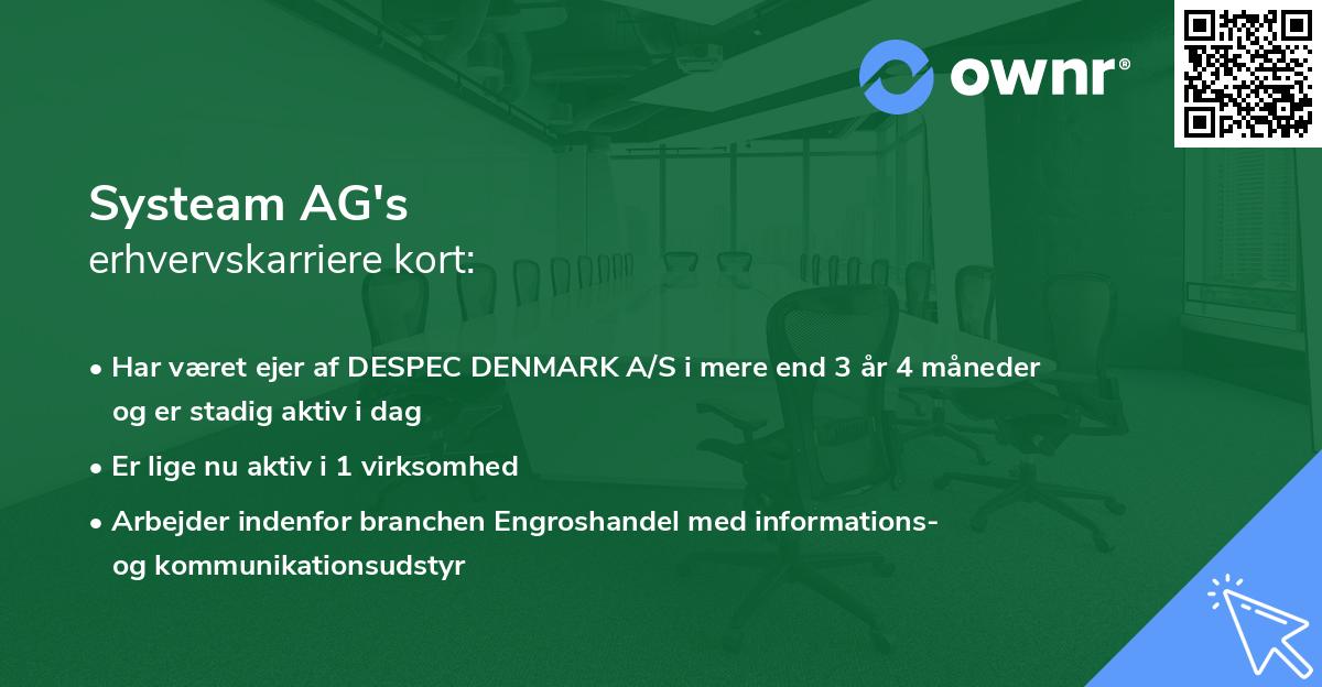 Systeam AG's erhvervskarriere kort