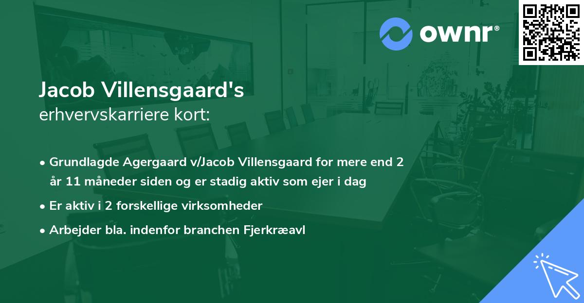 Jacob Villensgaard's erhvervskarriere kort