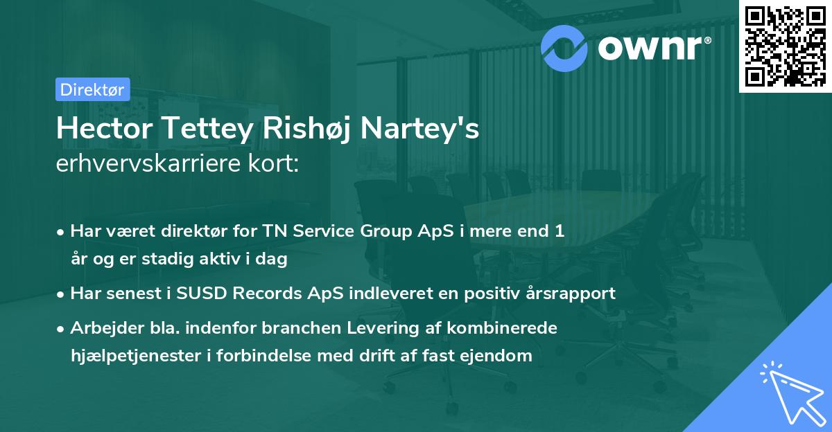 Hector Tettey Rishøj Nartey's erhvervskarriere kort