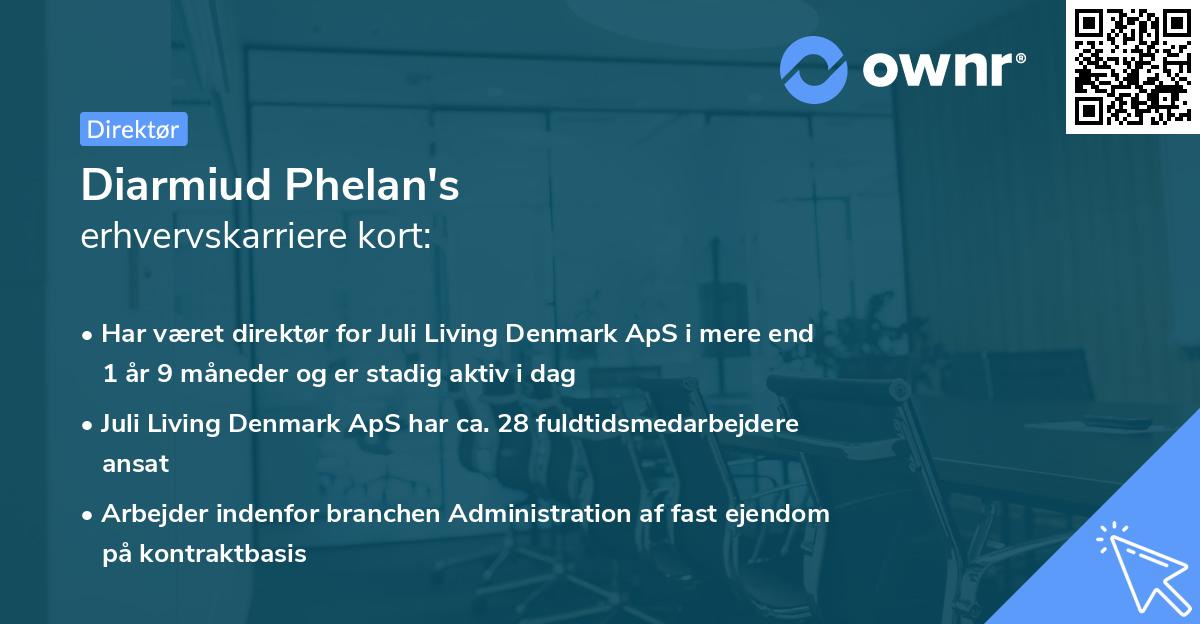 Diarmiud Phelan's erhvervskarriere kort