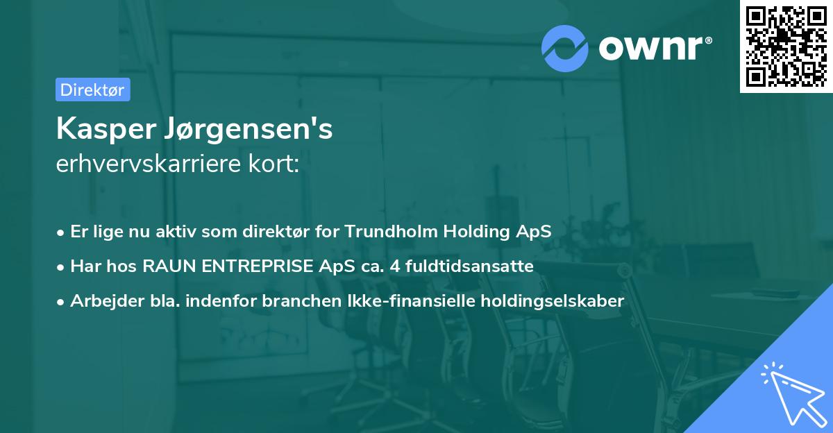 Kasper Jørgensen's erhvervskarriere kort