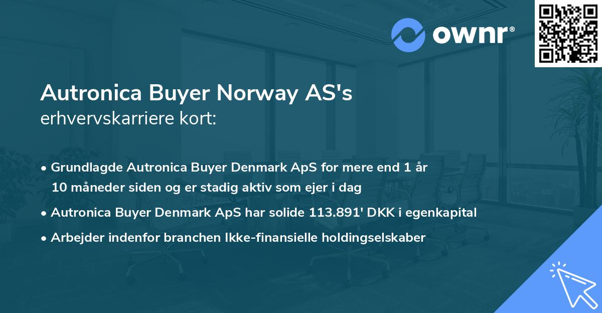 Autronica Buyer Norway AS's erhvervskarriere kort