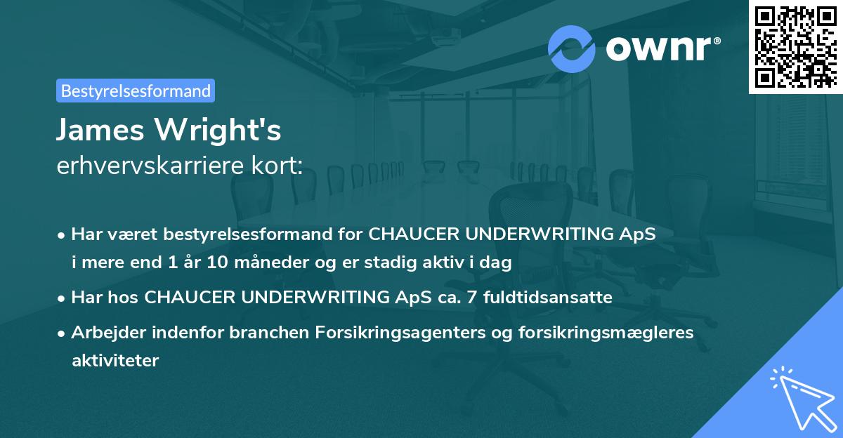 James Wright's erhvervskarriere kort