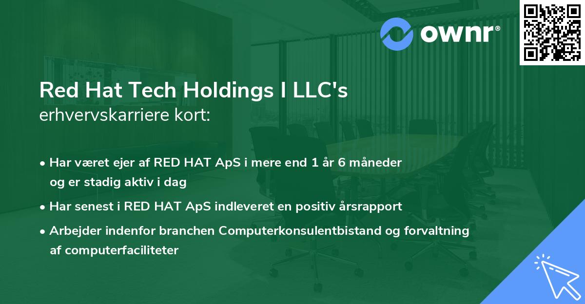 Red Hat Tech Holdings I LLC's erhvervskarriere kort