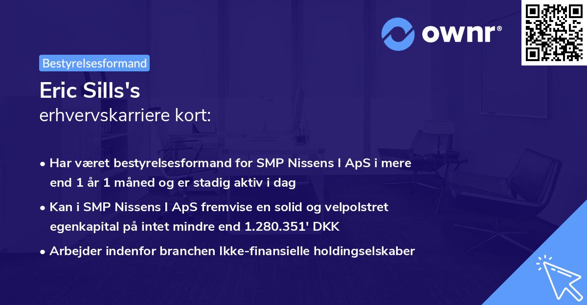 Eric Sills's erhvervskarriere kort