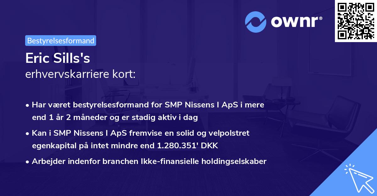 Eric Sills's erhvervskarriere kort