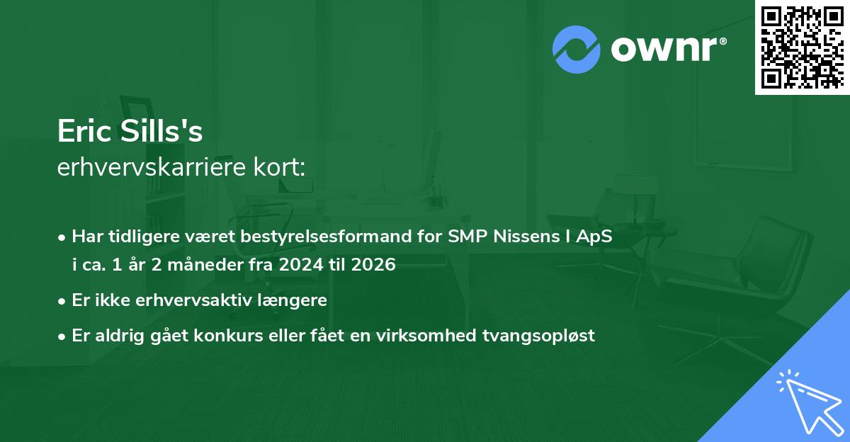 Eric Sills's erhvervskarriere kort