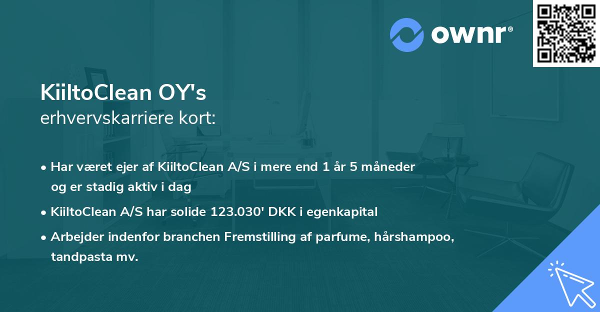 KiiltoClean OY's erhvervskarriere kort