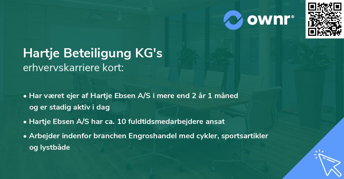 Hartje Beteiligung KG's erhvervskarriere kort