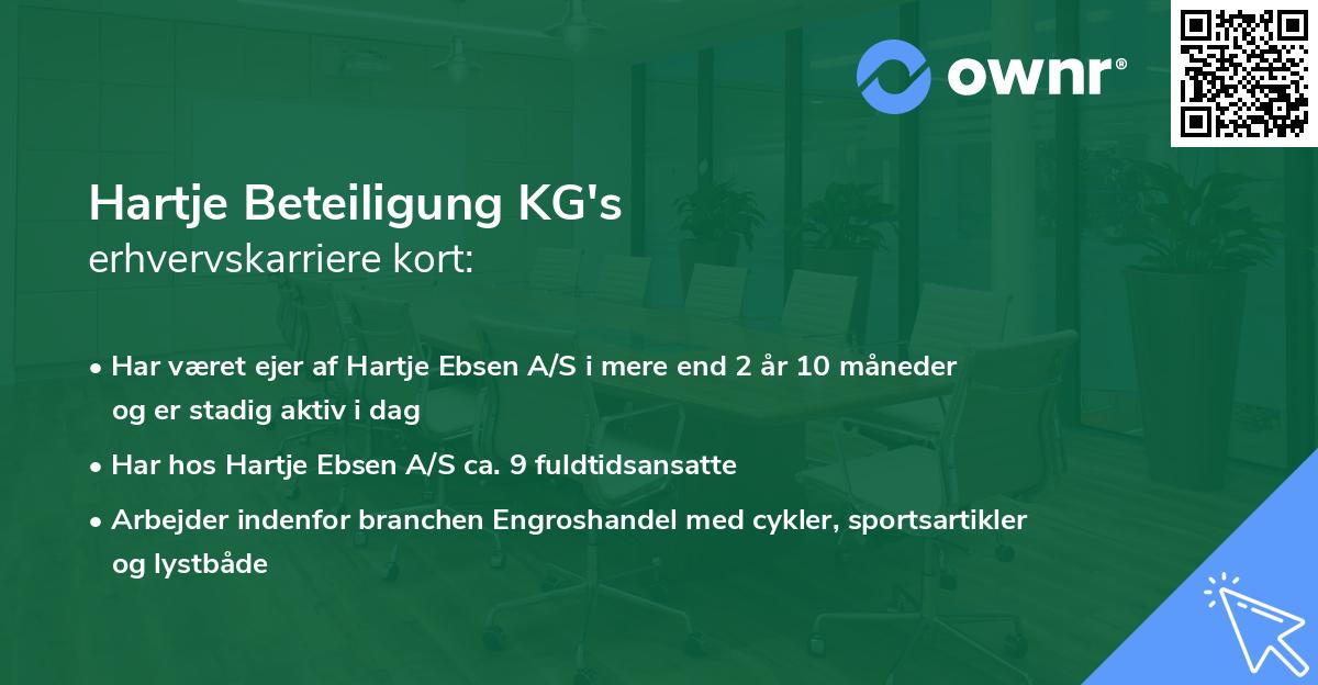 Hartje Beteiligung KG's erhvervskarriere kort
