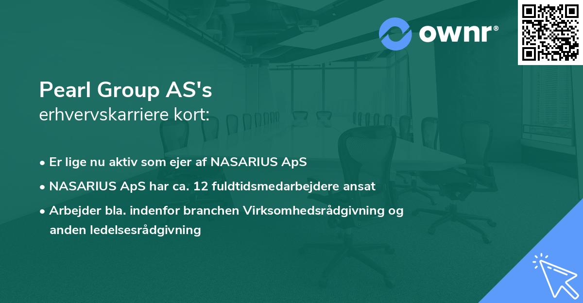 Pearl Group AS's erhvervskarriere kort