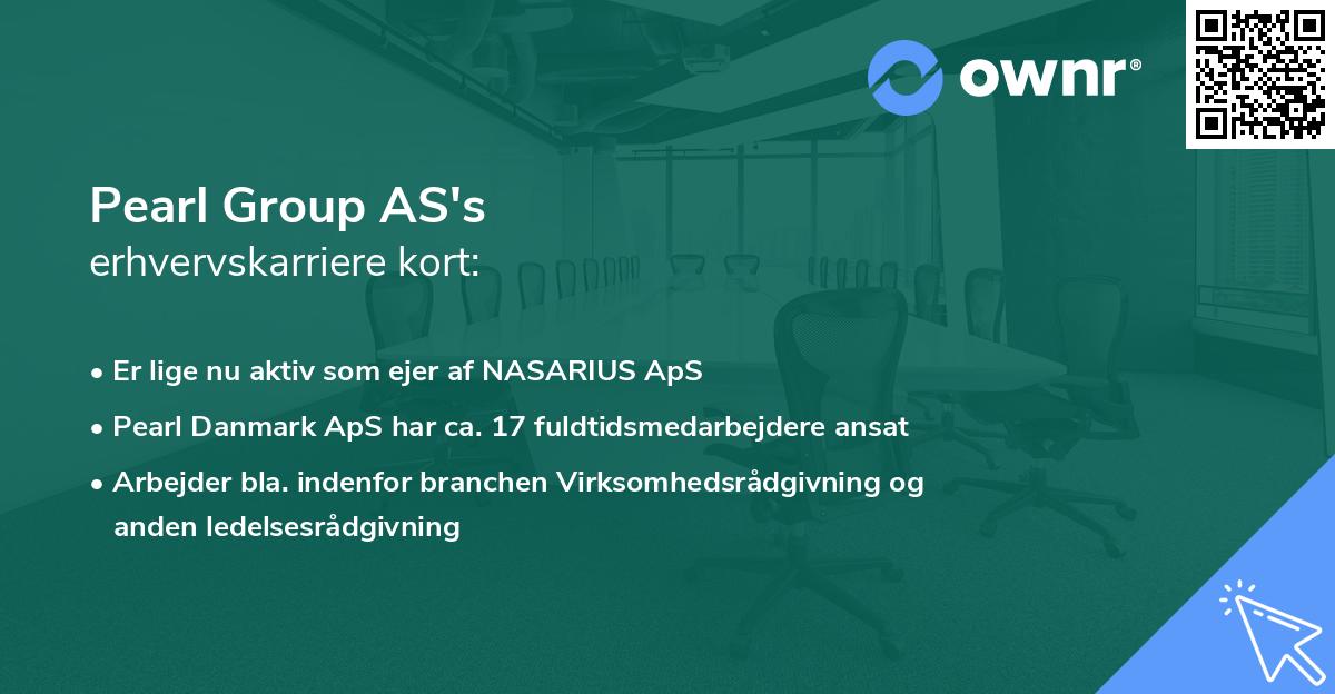 Pearl Group AS's erhvervskarriere kort
