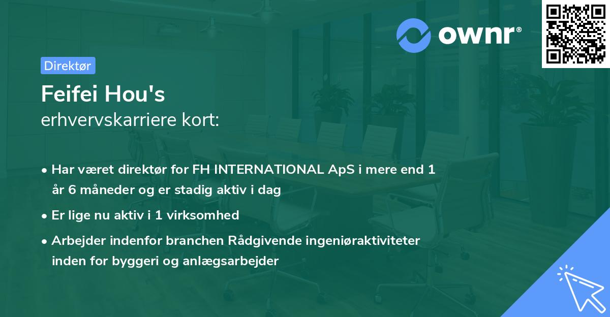 Feifei Hou's erhvervskarriere kort