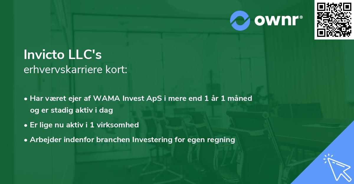 Invicto LLC's erhvervskarriere kort