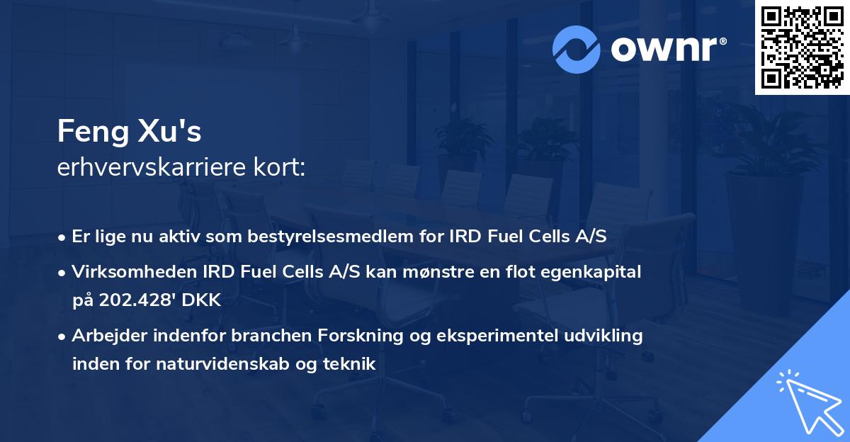 Feng Xu's erhvervskarriere kort