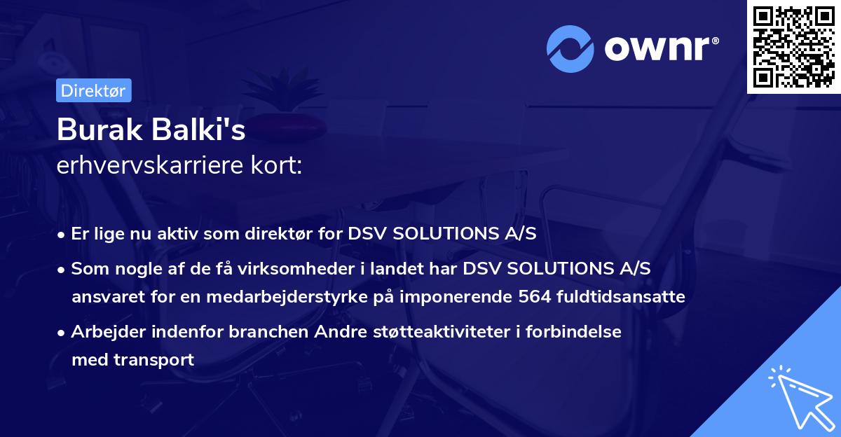 Burak Balki's erhvervskarriere kort