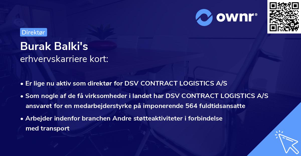 Burak Balki's erhvervskarriere kort