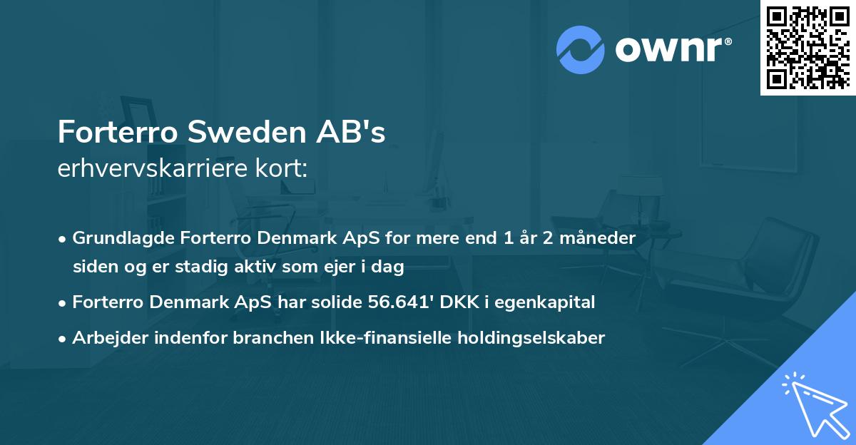 Forterro Sweden AB's erhvervskarriere kort