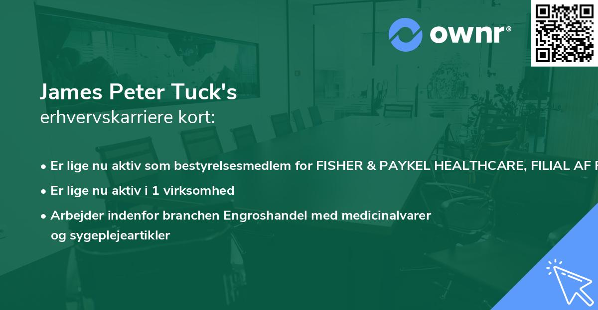 James Peter Tuck's erhvervskarriere kort